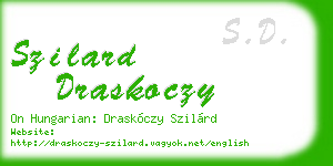 szilard draskoczy business card